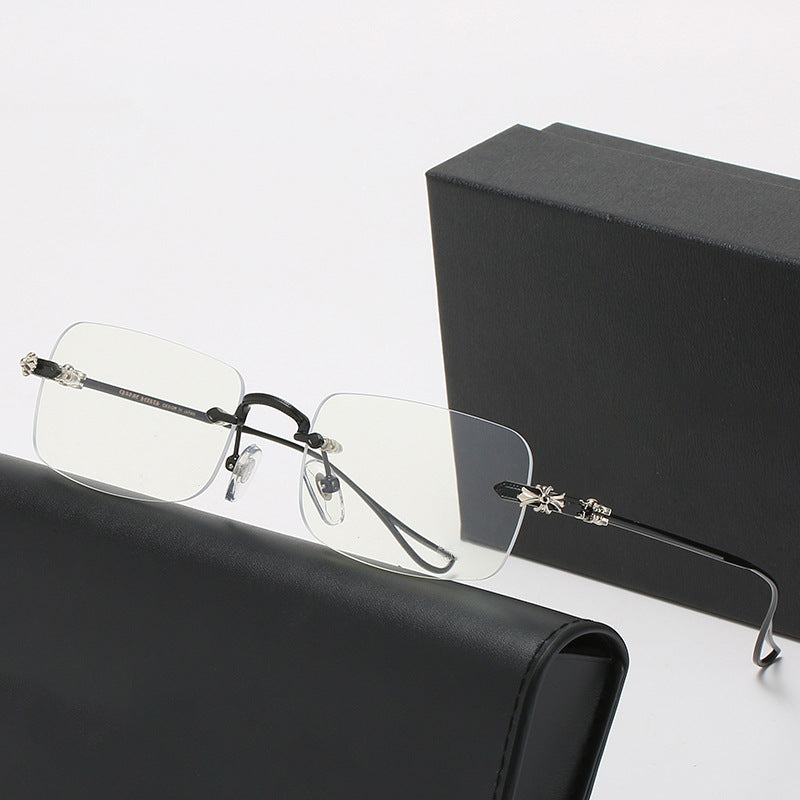 Ladies fashionable correction glasses with elegant square frame and decorated temples Stornfield