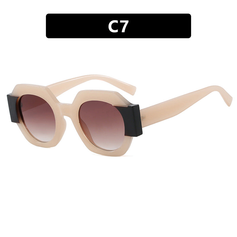 Ladies trendy sunglasses in hexagonal design Stornfield