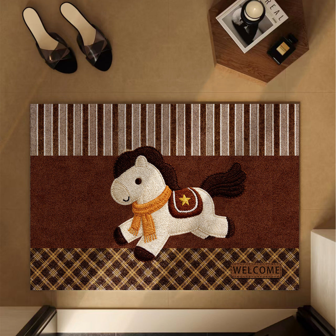 Cute Cat-Themed Welcome Mat