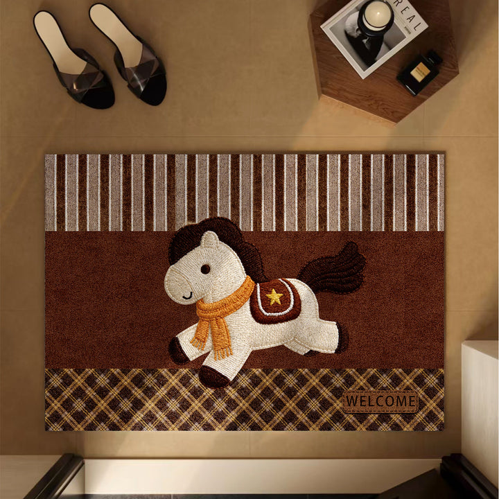 Cute Cat-Themed Welcome Mat