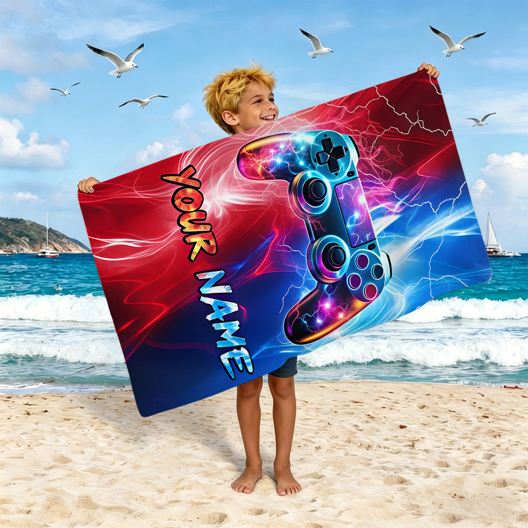 Boys beach towel with game console motif Stornfield