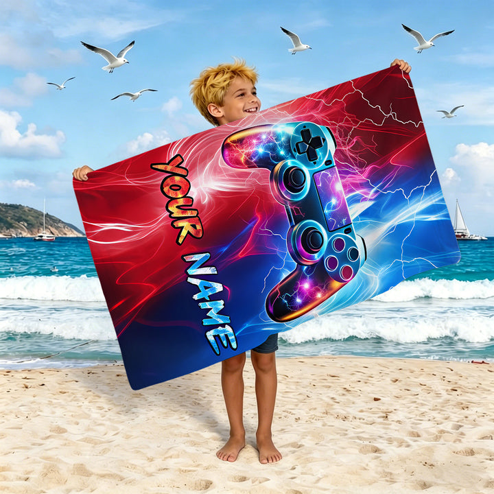 Boys beach towel with game console motif Stornfield