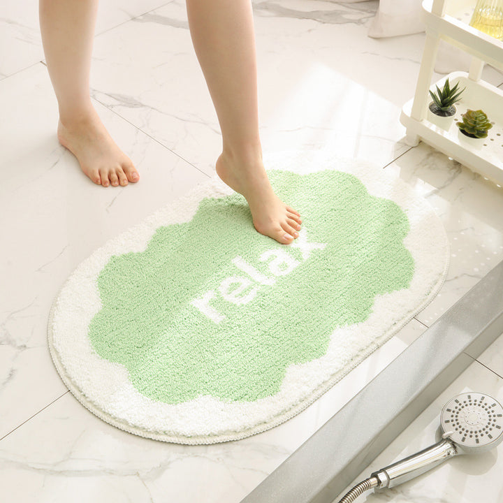 Soft Plush Relax-Themed Bath Mat