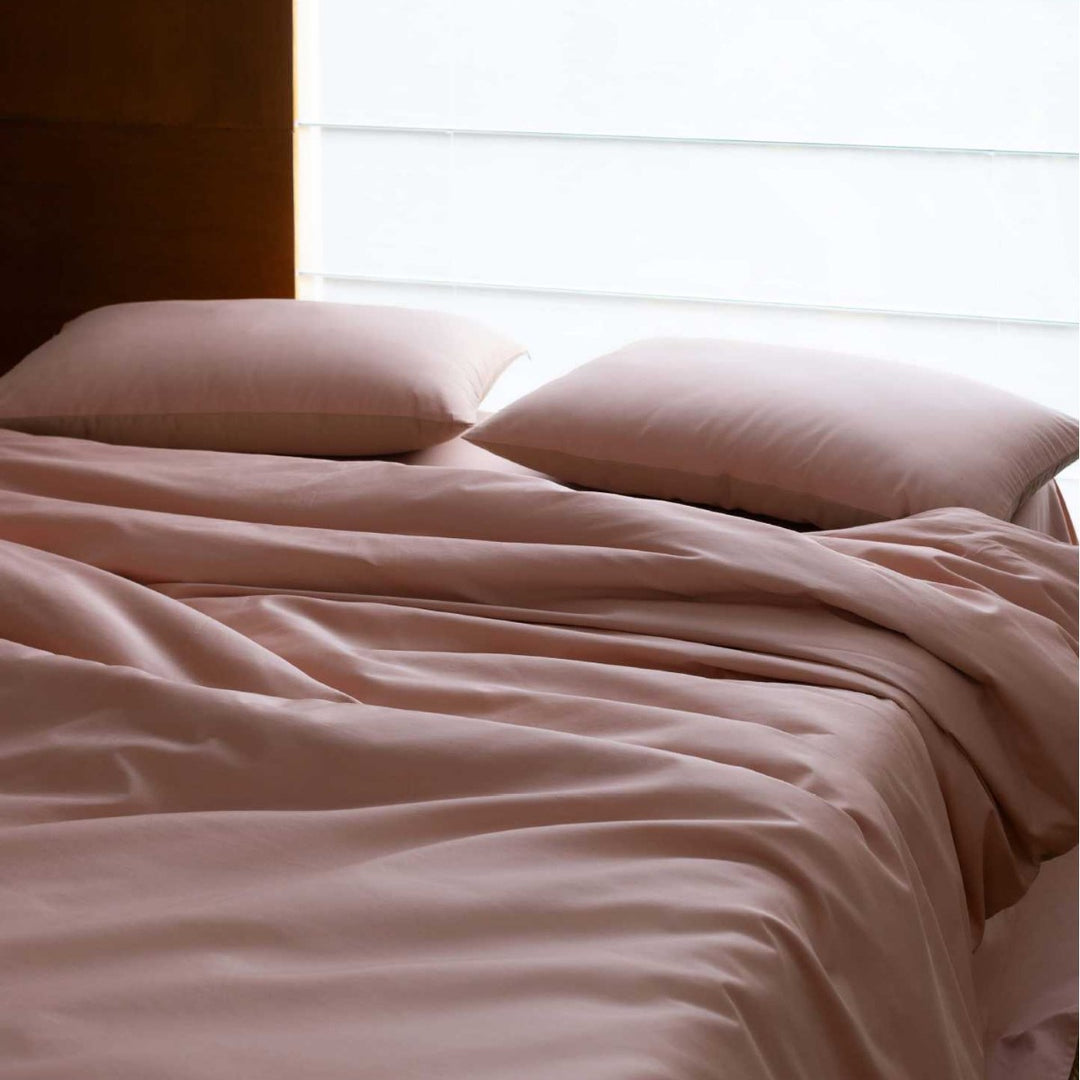 Luxury Reversible Cotton Sateen Duvet Cover Bedding Set