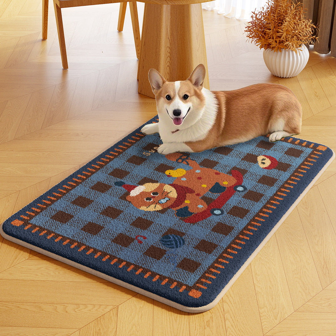 Cute Bear-Shaped Plush Area Rug