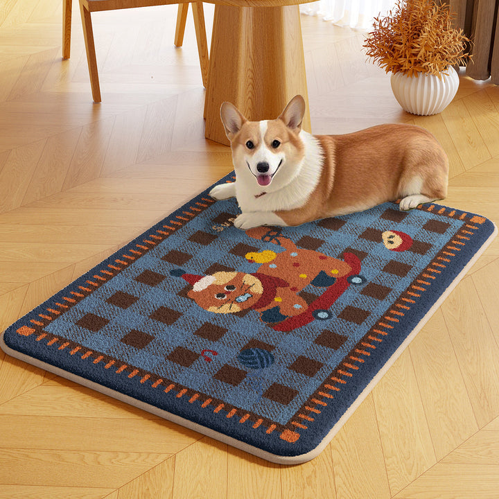 Cute Bear-Shaped Plush Area Rug