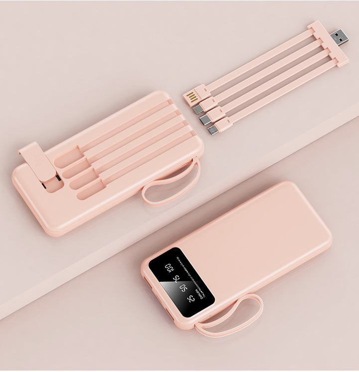 Multifunctional power bank with integrated charging cables Stornfield