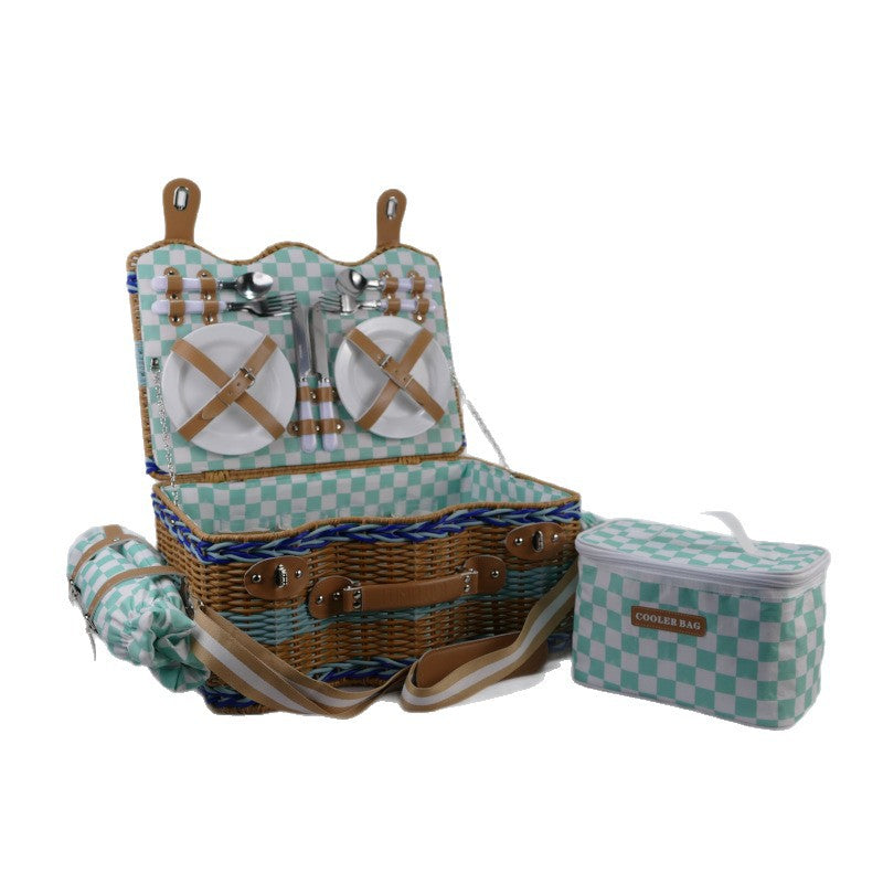 Women's picnic basket with integrated dish set and insulated cooling function Stornfield