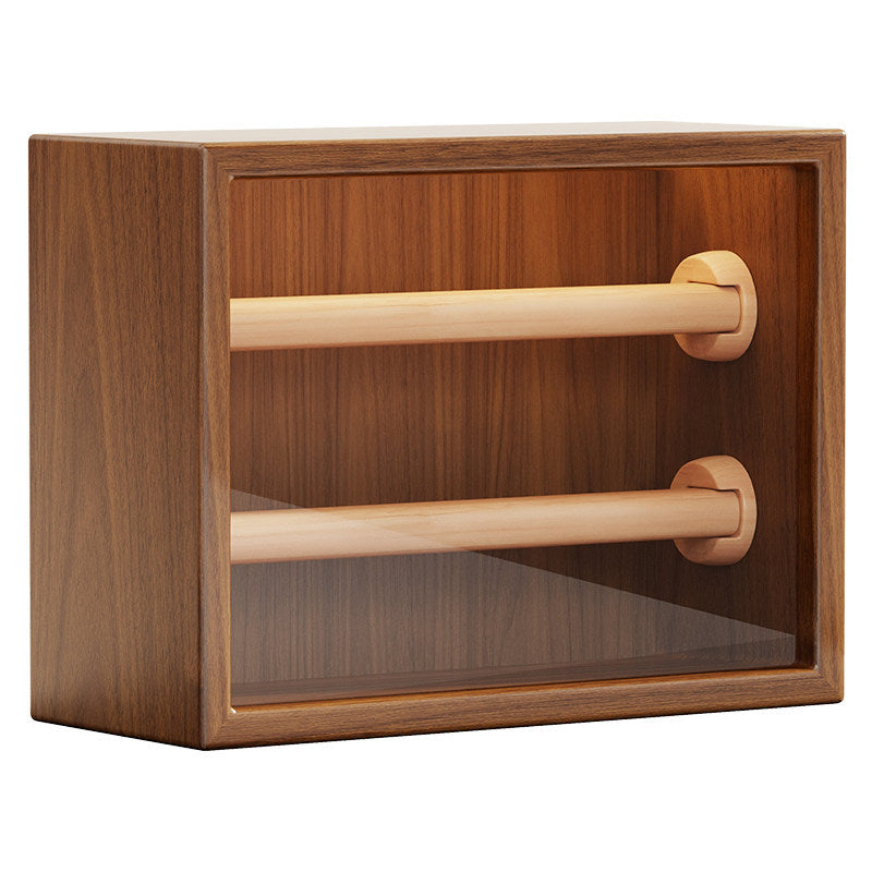 Wooden Glass-Front Bracelet and Watch Display Organizer