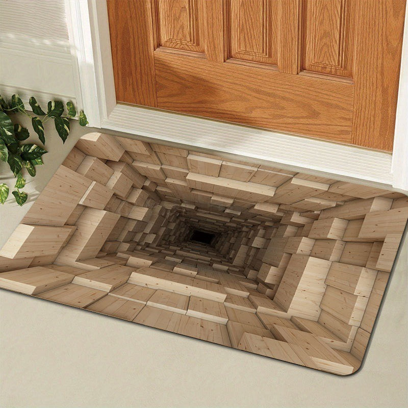 Gold Coin-Patterned Decorative Entrance Mat Stornfield