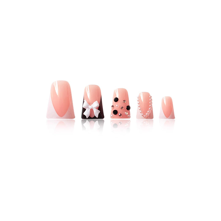 3D French Tip Nail Art Extensions Stornfield