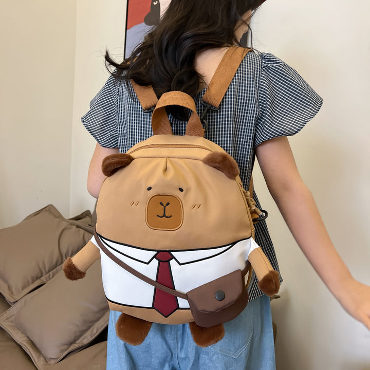 Plush backpack with funny bear design Stornfield