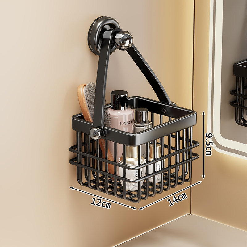 Suction-Mounted Ventilated Bathroom Shower Caddy Basket Organizer