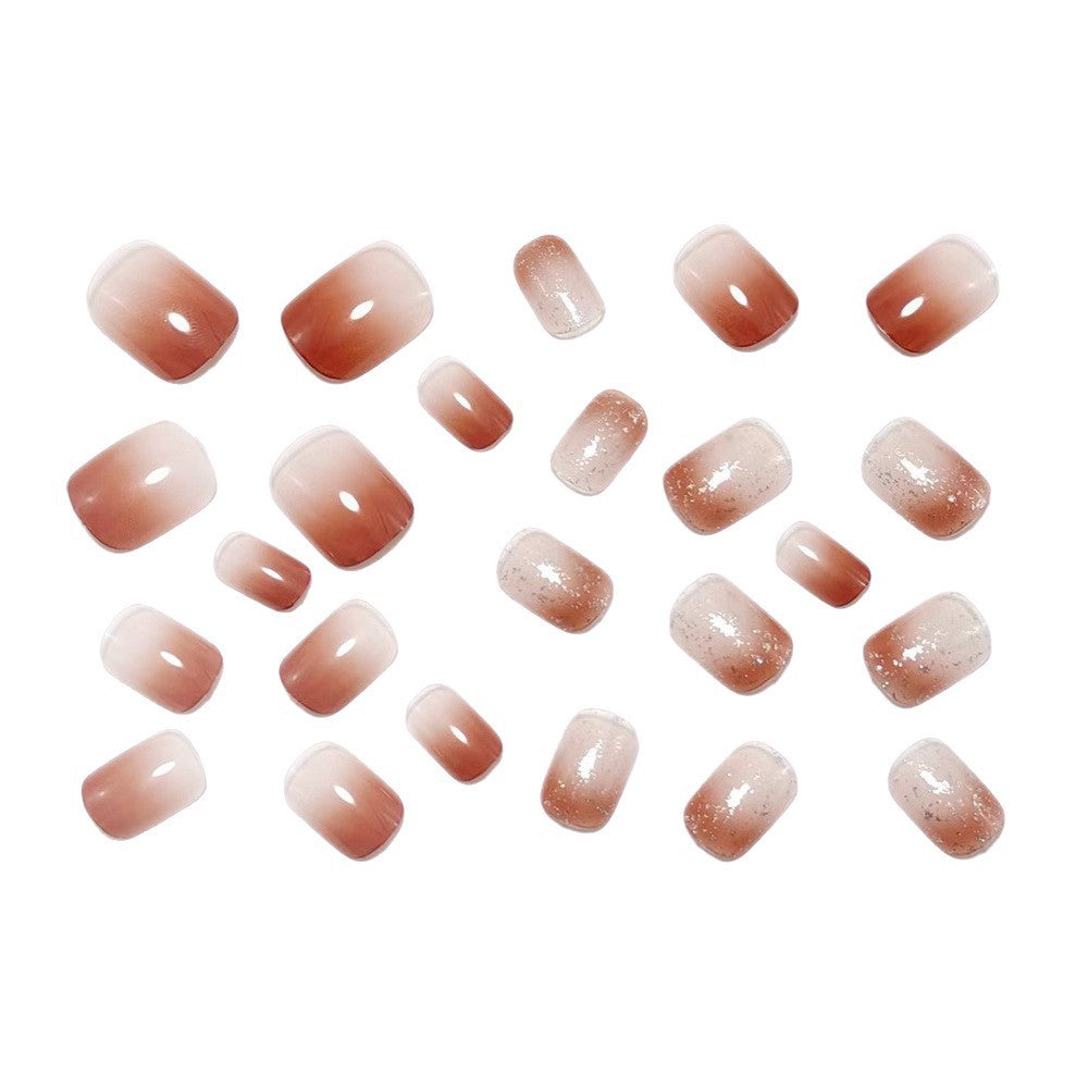 Art nails with delicate gradient colors and glitter effects Stornfield