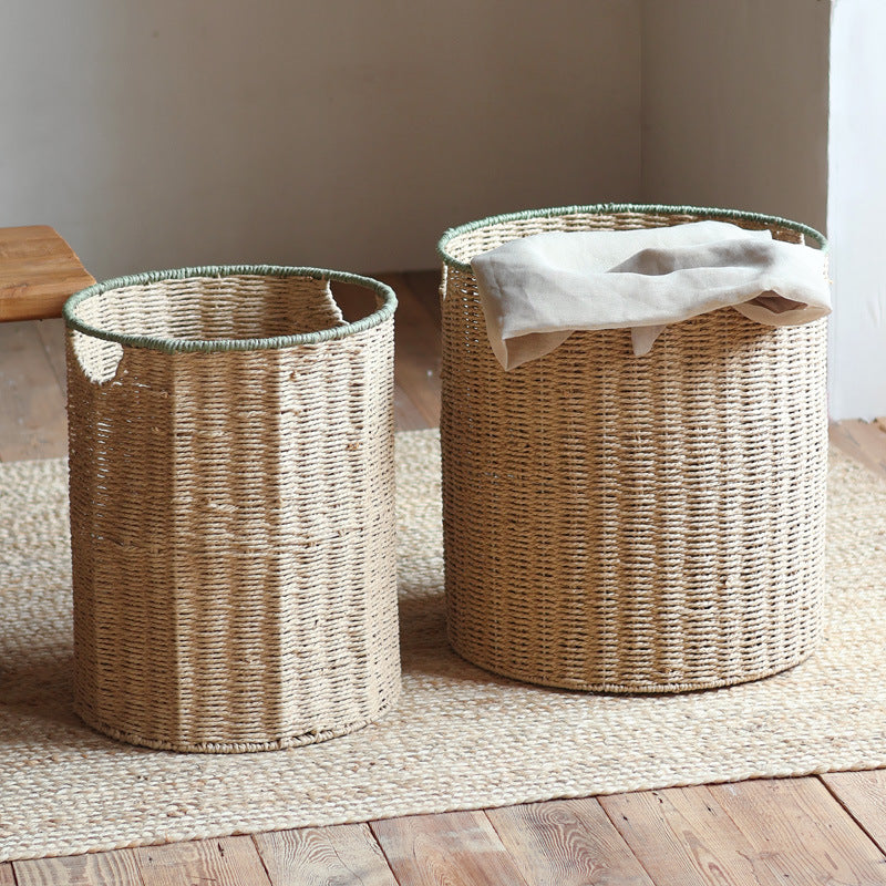 Handmade storage basket with lid Stornfield