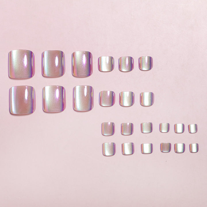 Iridescent Press-On Nail Art Set Stornfield