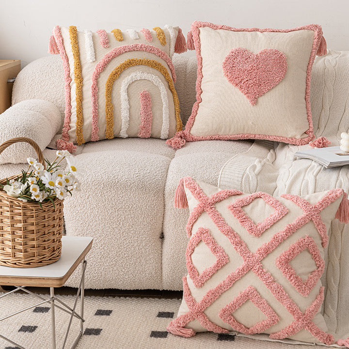 Structured Round Decorative Cushion