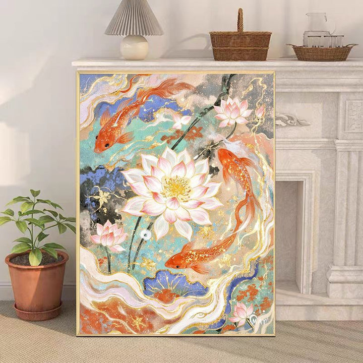 Artistic Koi Fish Canvas Wall Artwork Stornfield