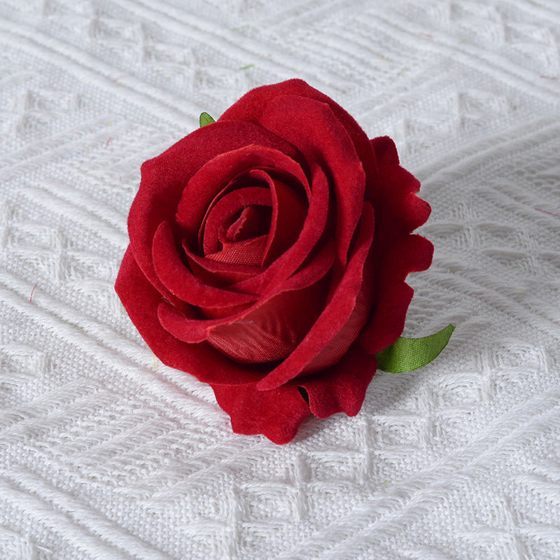 Decorative Velvet Rose Pin Brooch