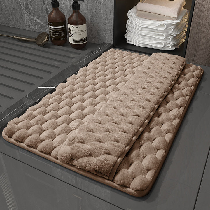 Plush Bubble Shower Mat