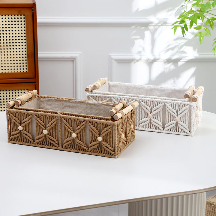 Decorative Macrame Storage Basket Stornfield