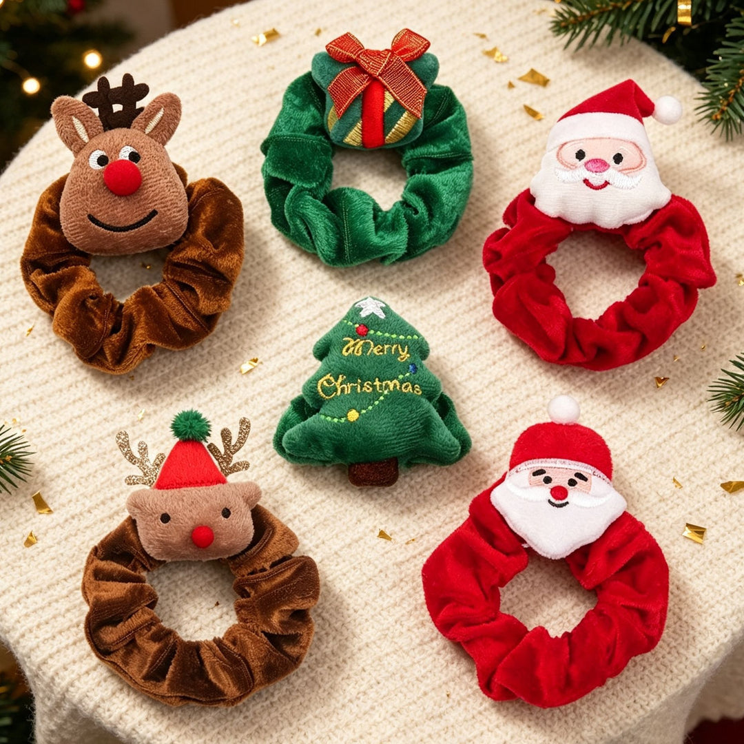 Christmas gift hair tie with bow