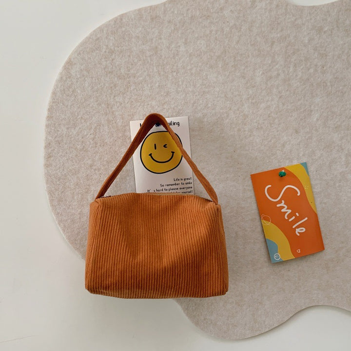 Plush shopping bag with modern ribbed design Stornfield