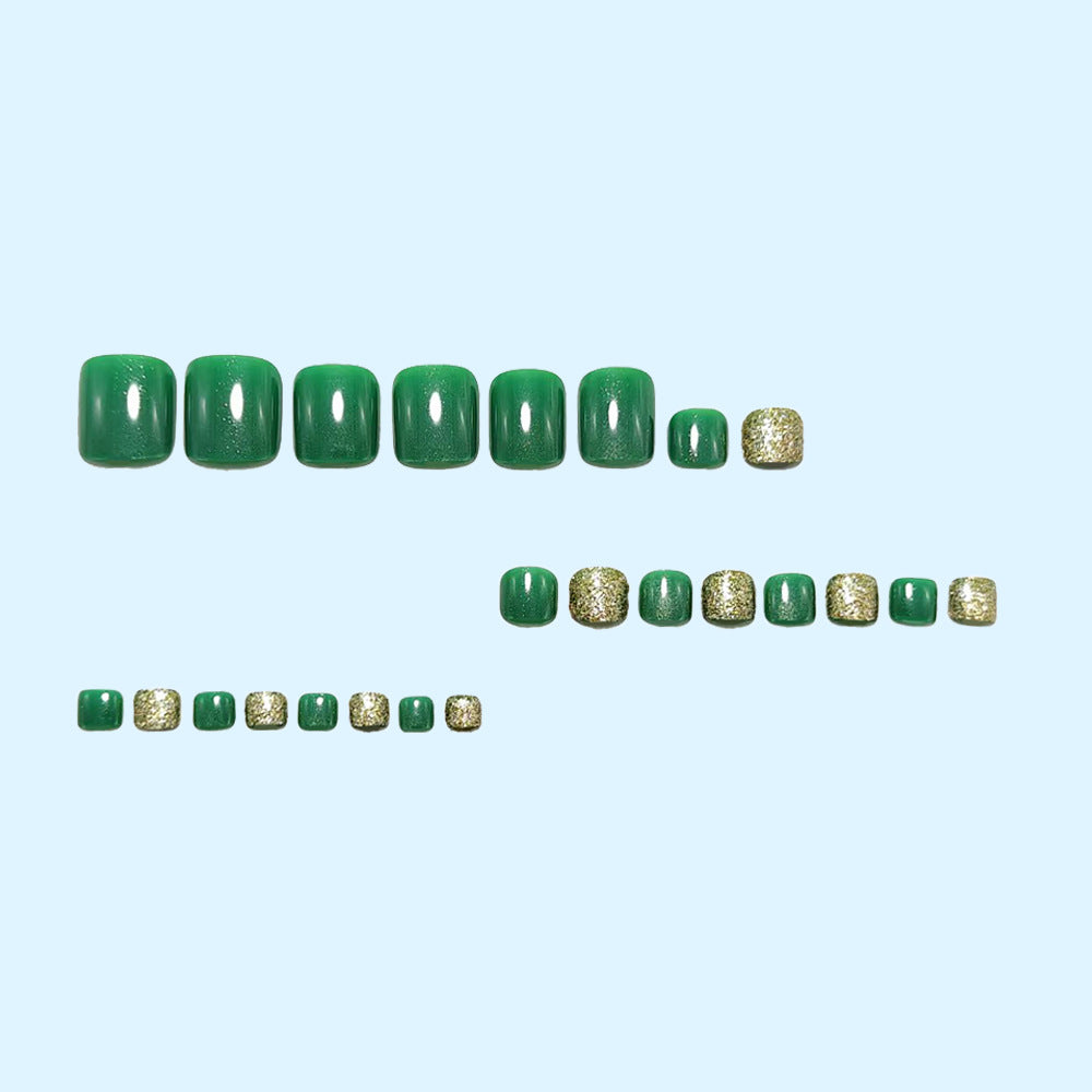 Fake nail set with sparkling glitter accents Stornfield