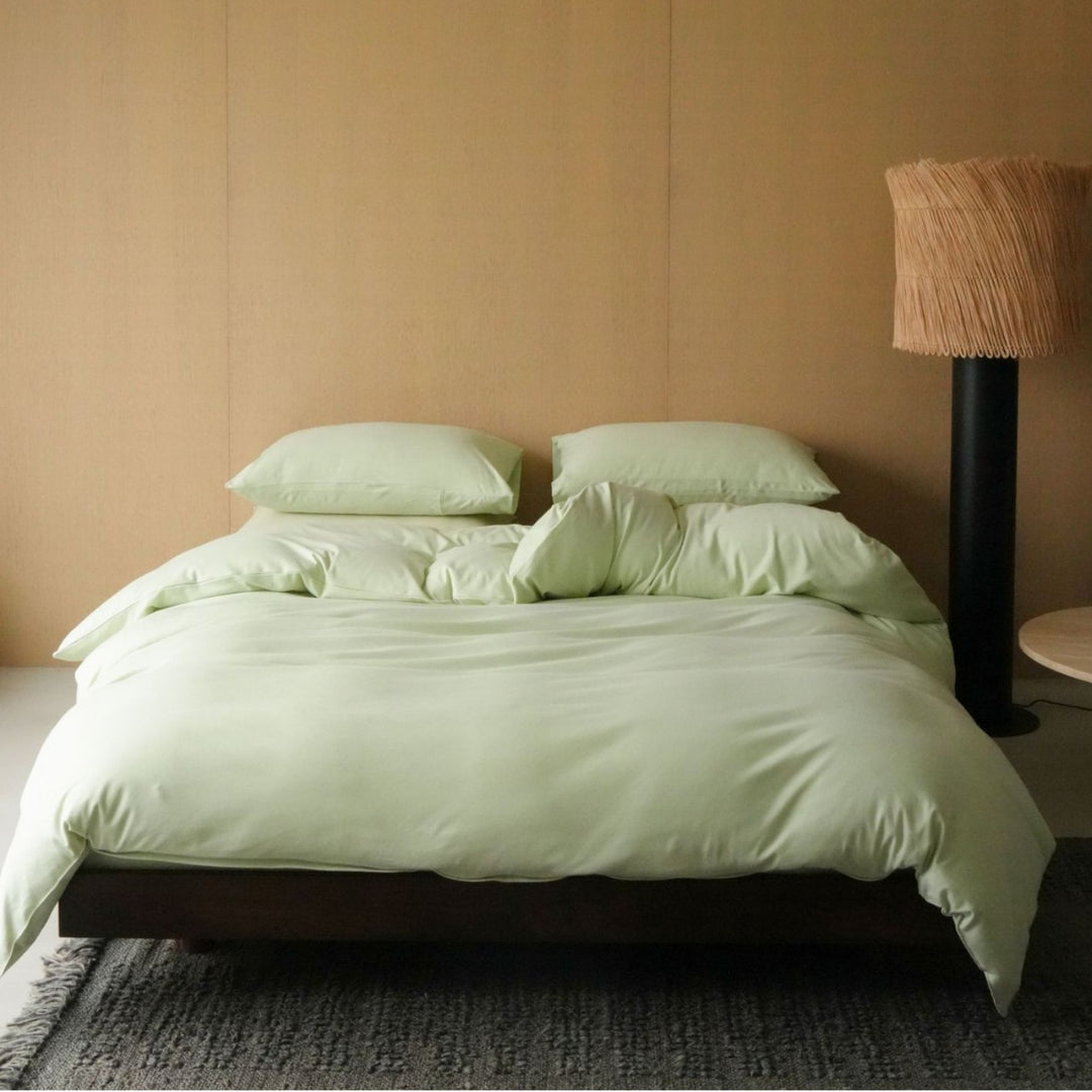 Premium Cotton Sateen Duvet Cover Set with Breathable Silky Finish