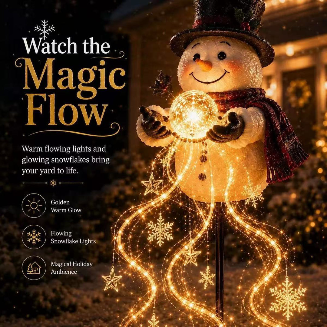 Decorative snowman figure with LED lights Stornfield
