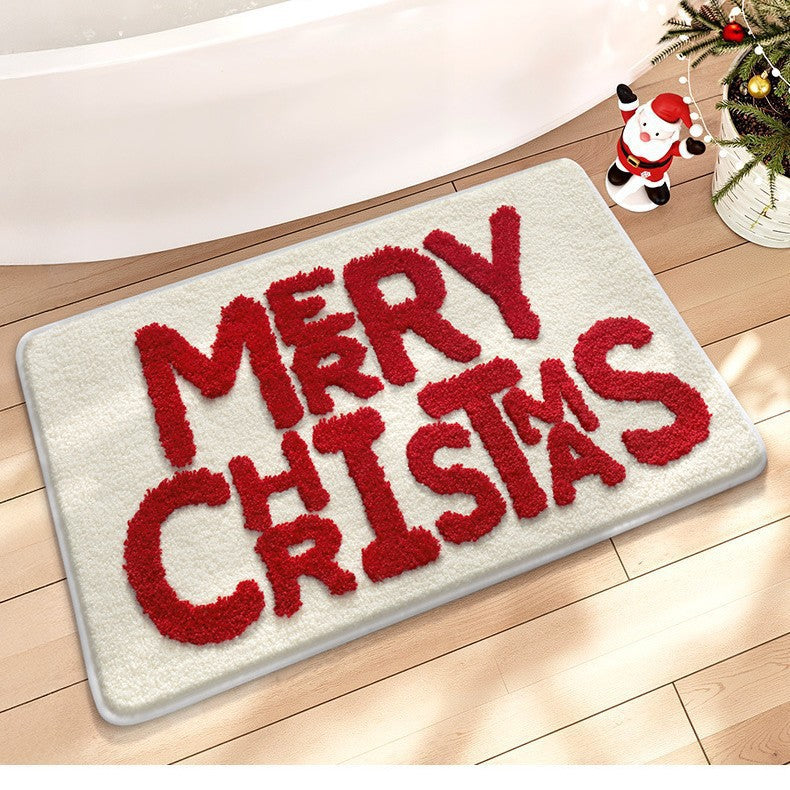 Festive Snowflake Bath Mat for Bathroom