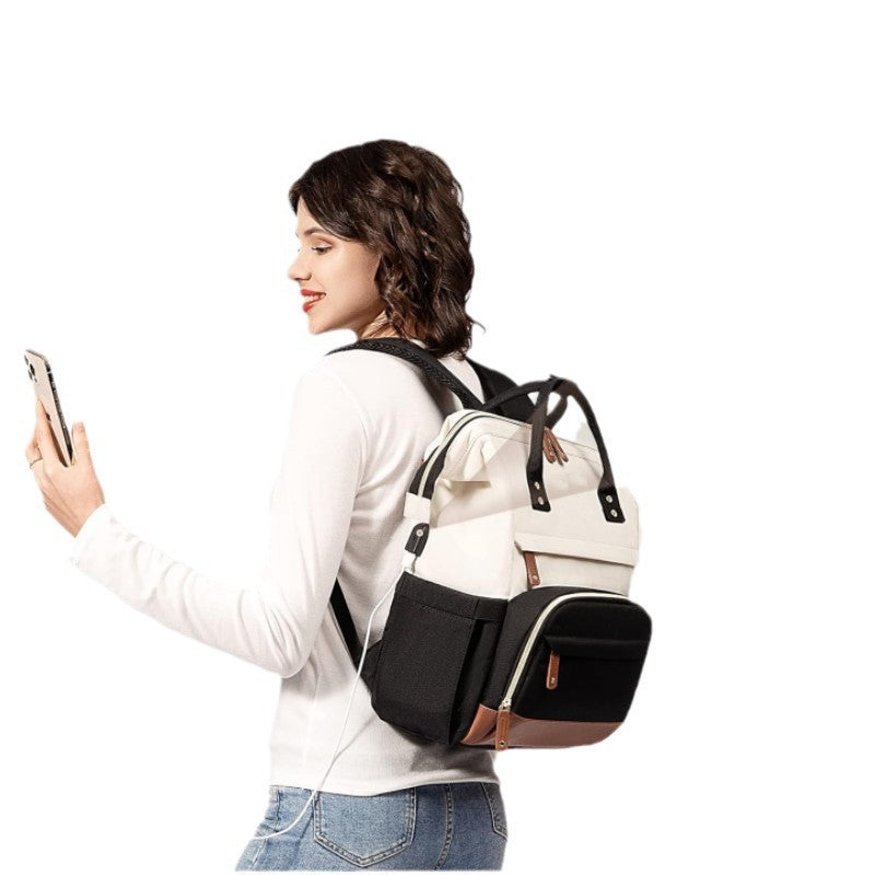 Multifunctional Backpack with Stylish Leather Accents Stornfield