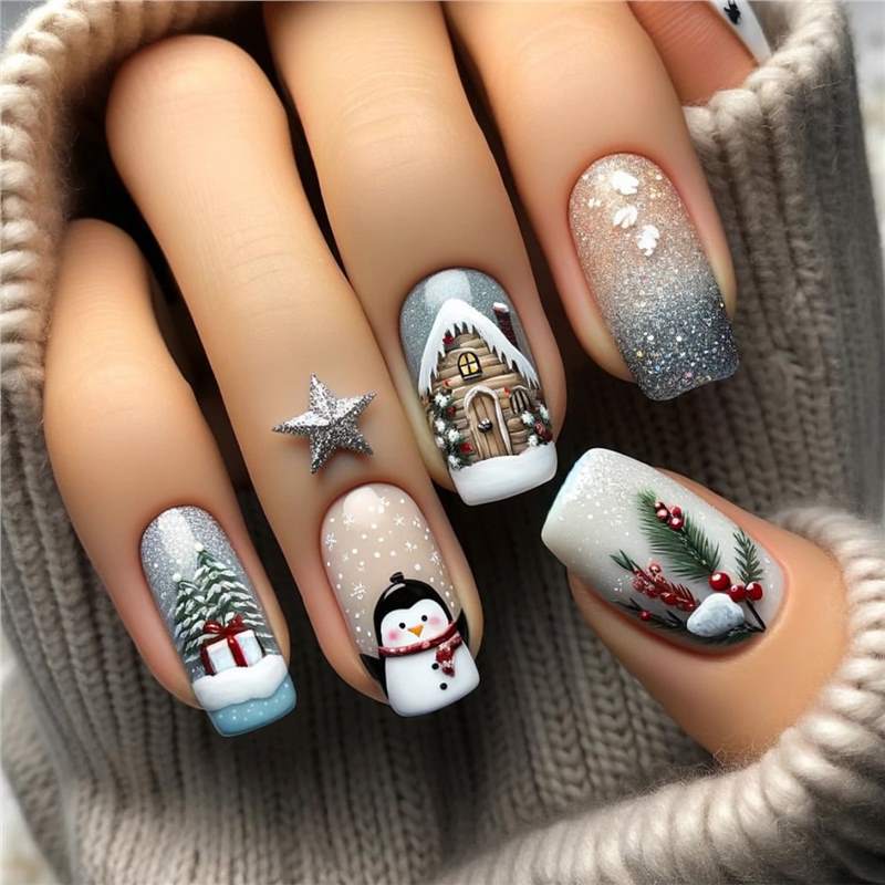 Festive Holiday Nail Art Stornfield