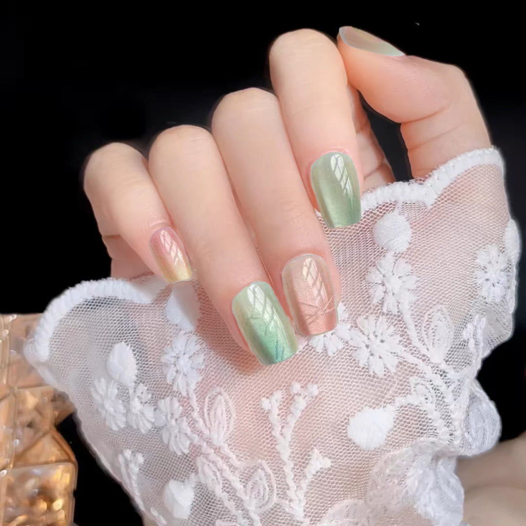 Artistic Ombre Press-On Nail Design Set