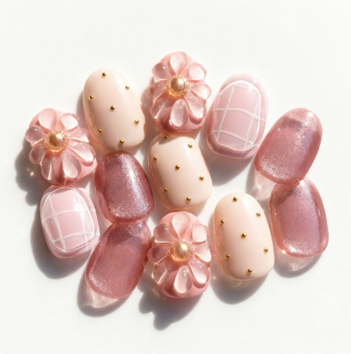 Artificial nails with floral designs Stornfield
