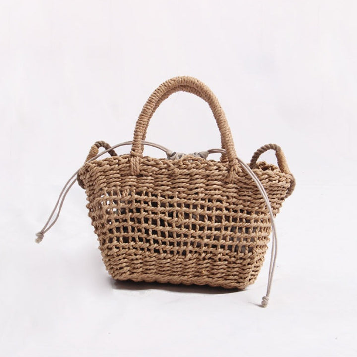 Handcrafted basket bag with detachable shoulder strap Stornfield