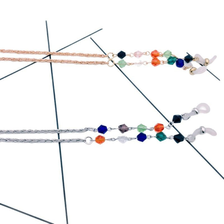 Filigree jewelry necklace with colorful crystals Stornfield
