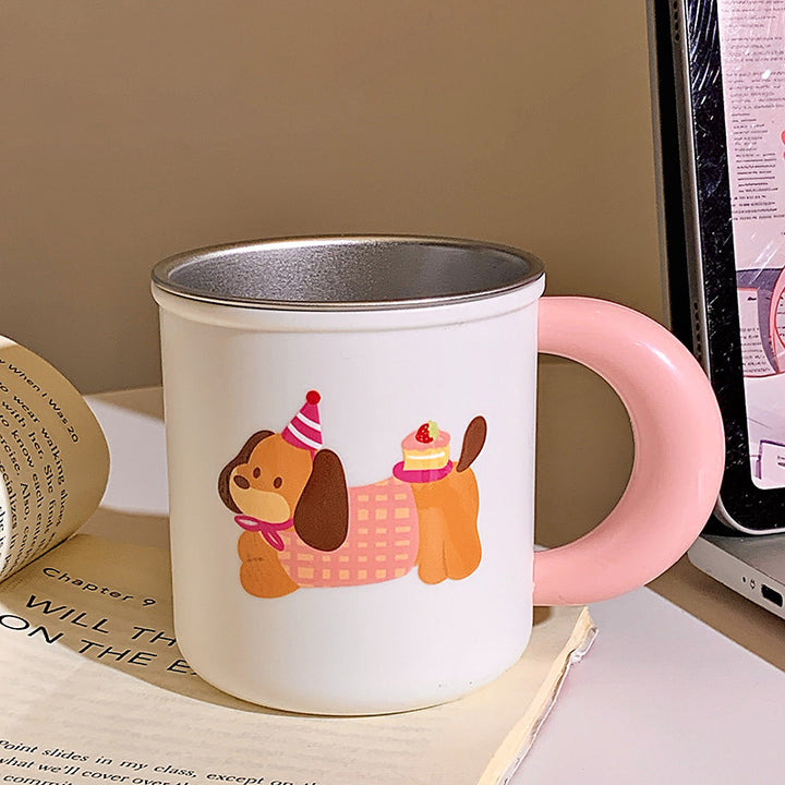 Ceramic mug with playful dog motif Stornfield