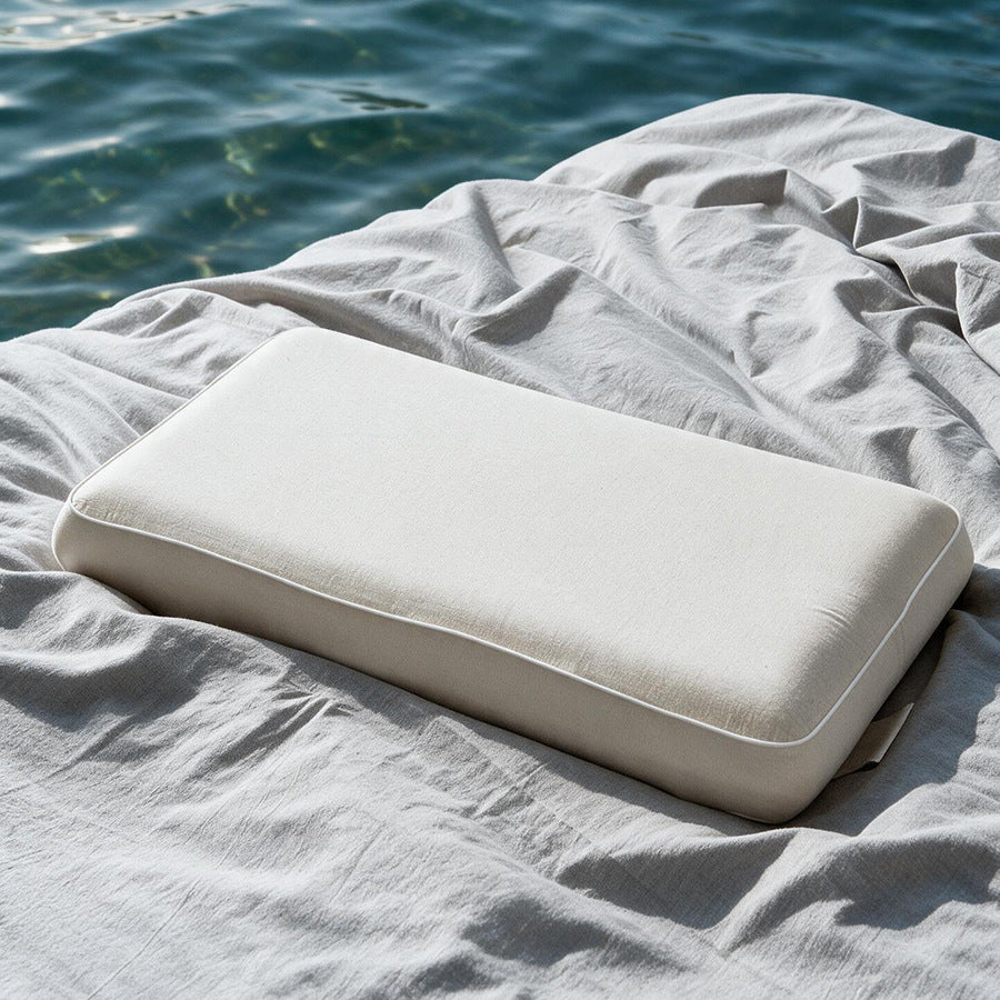 Ergonomic Memory Foam Lumbar Support Pillow with Breathable Removable Cover