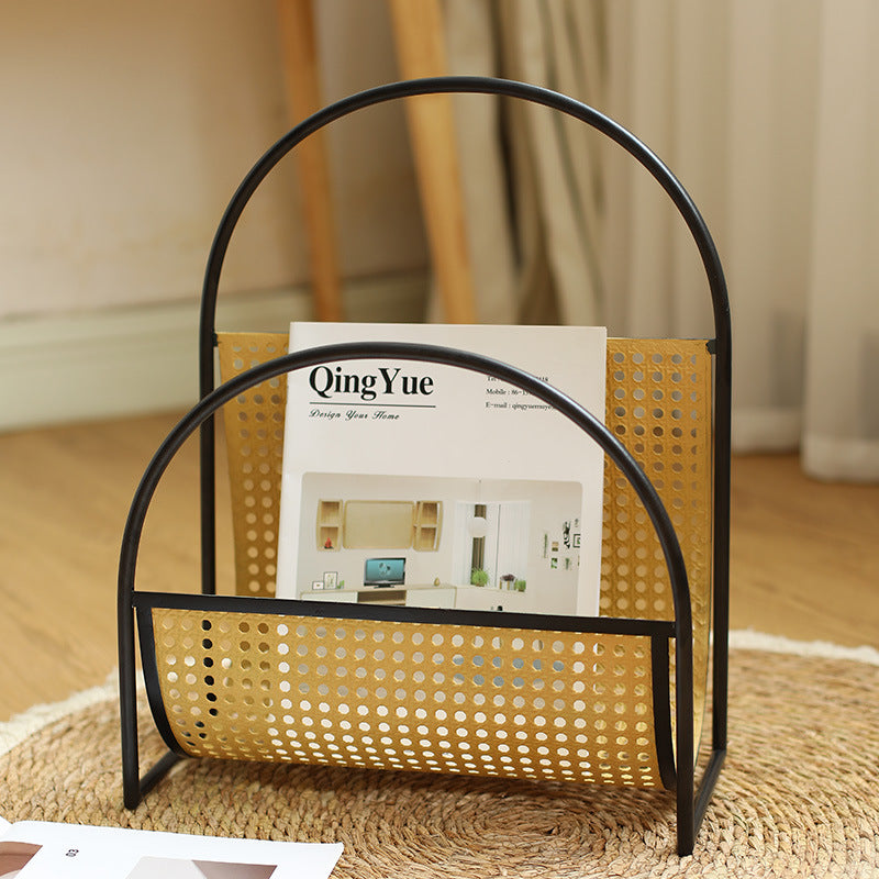Unisex Elegant Magazine Holder with Artistic Weaving Structure Stornfield