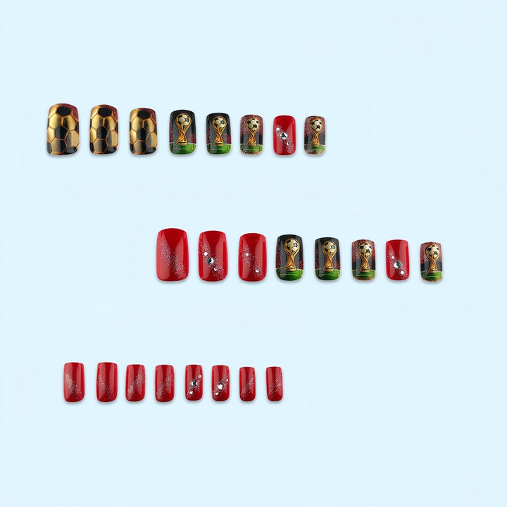 Sports-themed design artificial nails Stornfield
