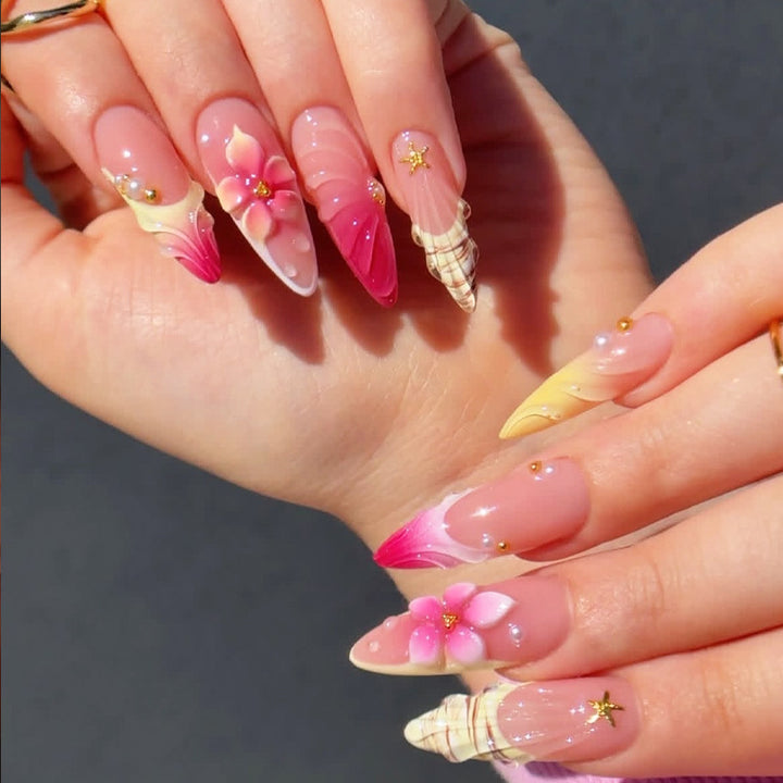 Romantic Floral Press-On Nail Tips Art Set Stornfield