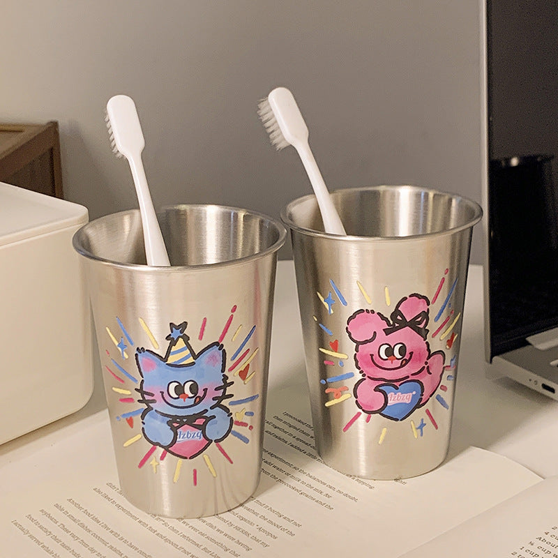 Stainless Steel Drinking Cup with Playful Character Design Stornfield
