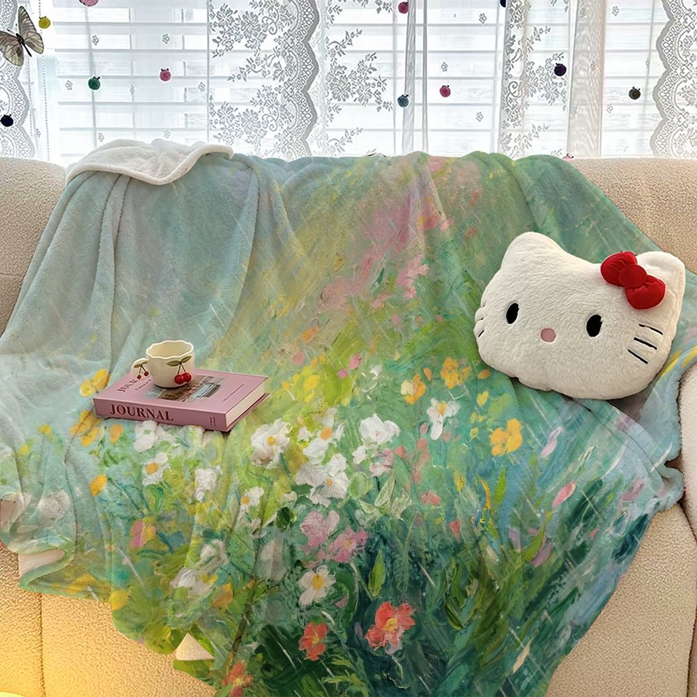 Soft Floral Throw Blanket