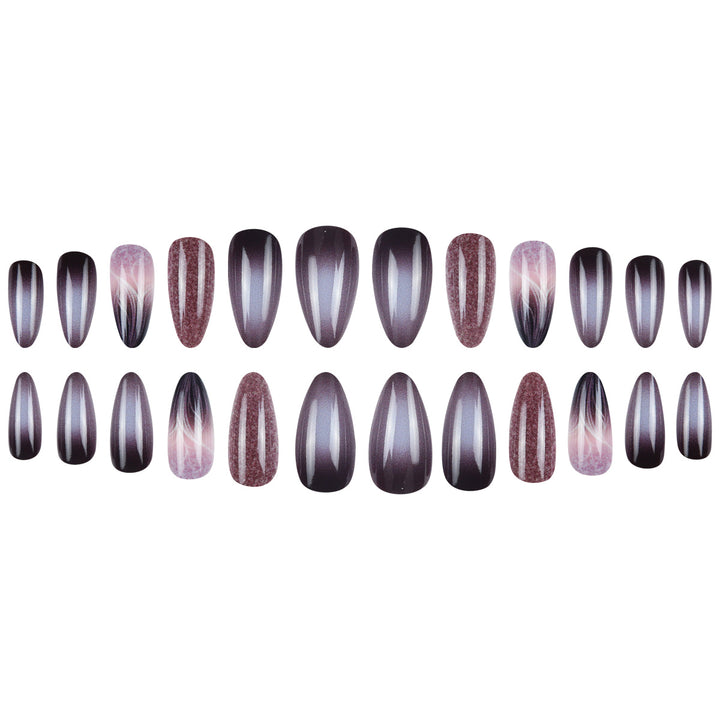 Long Stiletto Press-On Nails with Gradient and Shimmer Effect Stornfield