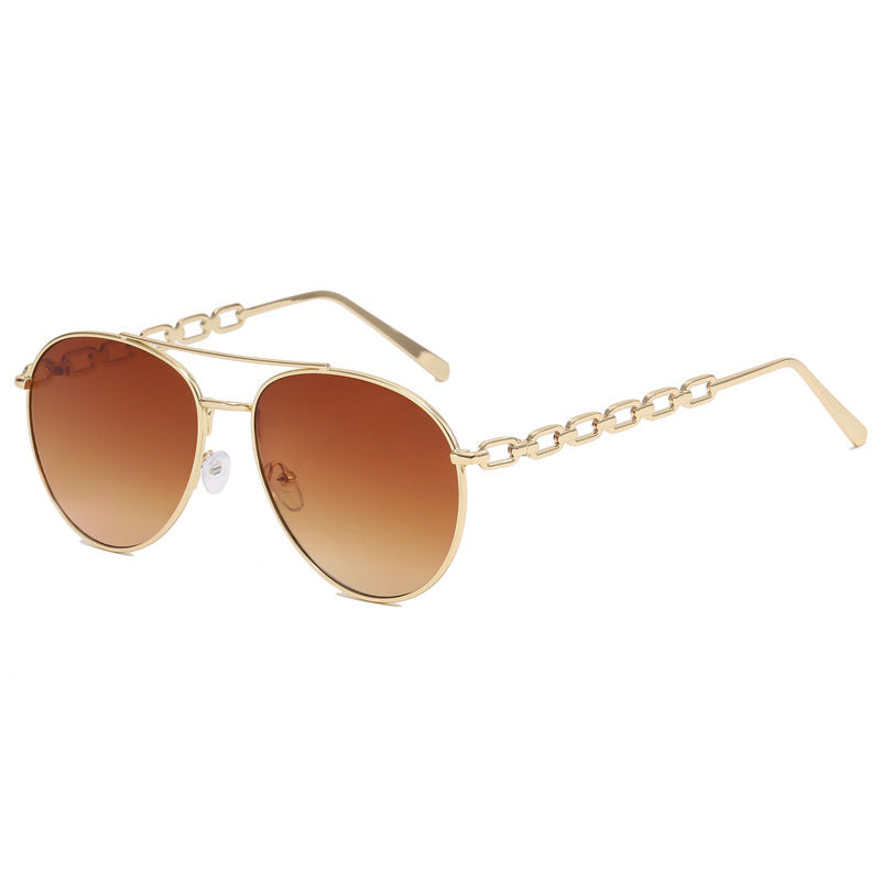 Women's Oversized Sunglasses with Fashionable Chain Frame Stornfield