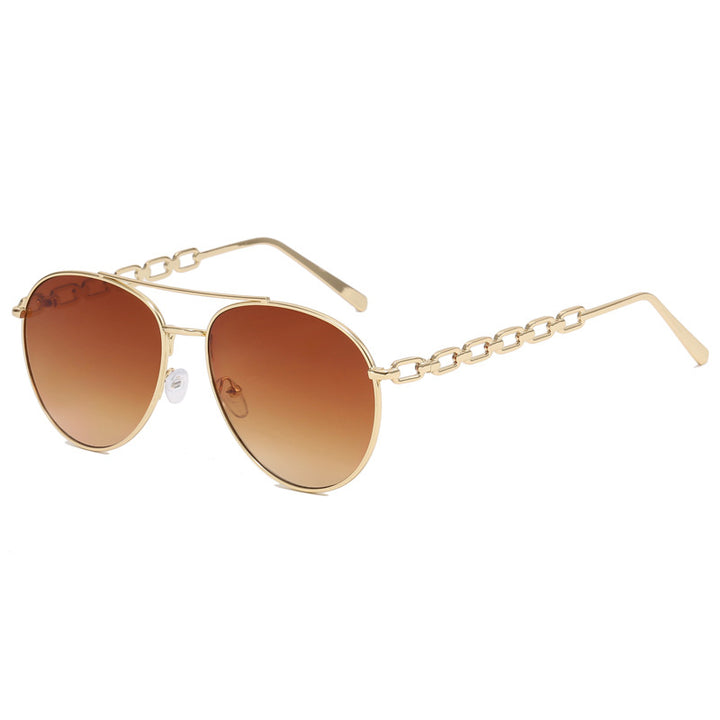 Women's Oversized Sunglasses with Fashionable Chain Frame Stornfield