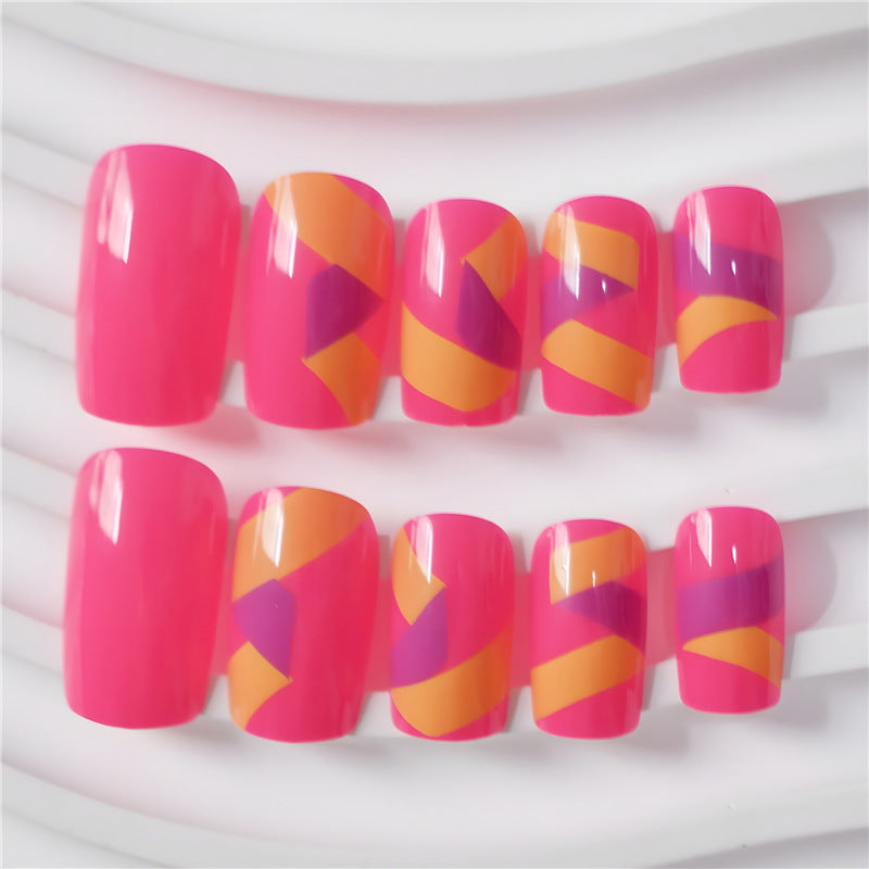 Vibrant Nail Art Press-On Set Stornfield
