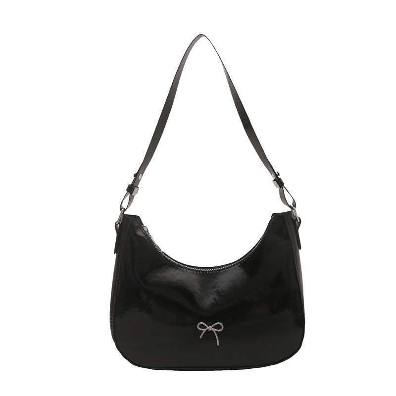 Premium Glossy Faux Leather Hobo Bag Stornfield