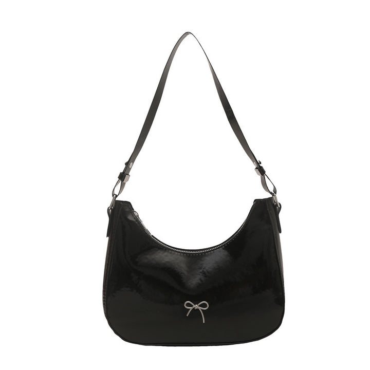 Premium Glossy Faux Leather Hobo Bag Stornfield